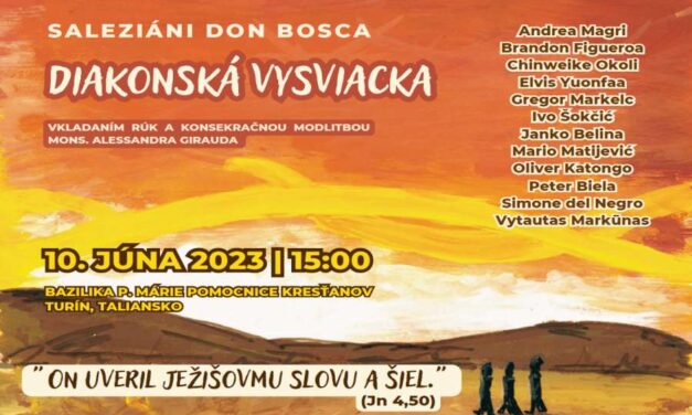 Slovenskí saleziáni budú mať nového diakona